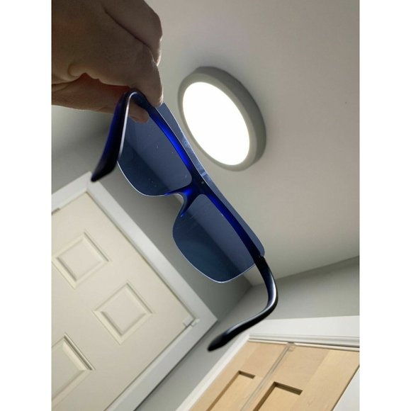 Super Rare Calvin Klein Shield Big Sunglasses 75 [] 21 Blue Mirrored 7521 107 main image 4